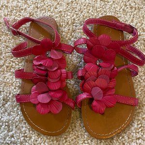 Anna Kids Sandals with Pink Floral Design